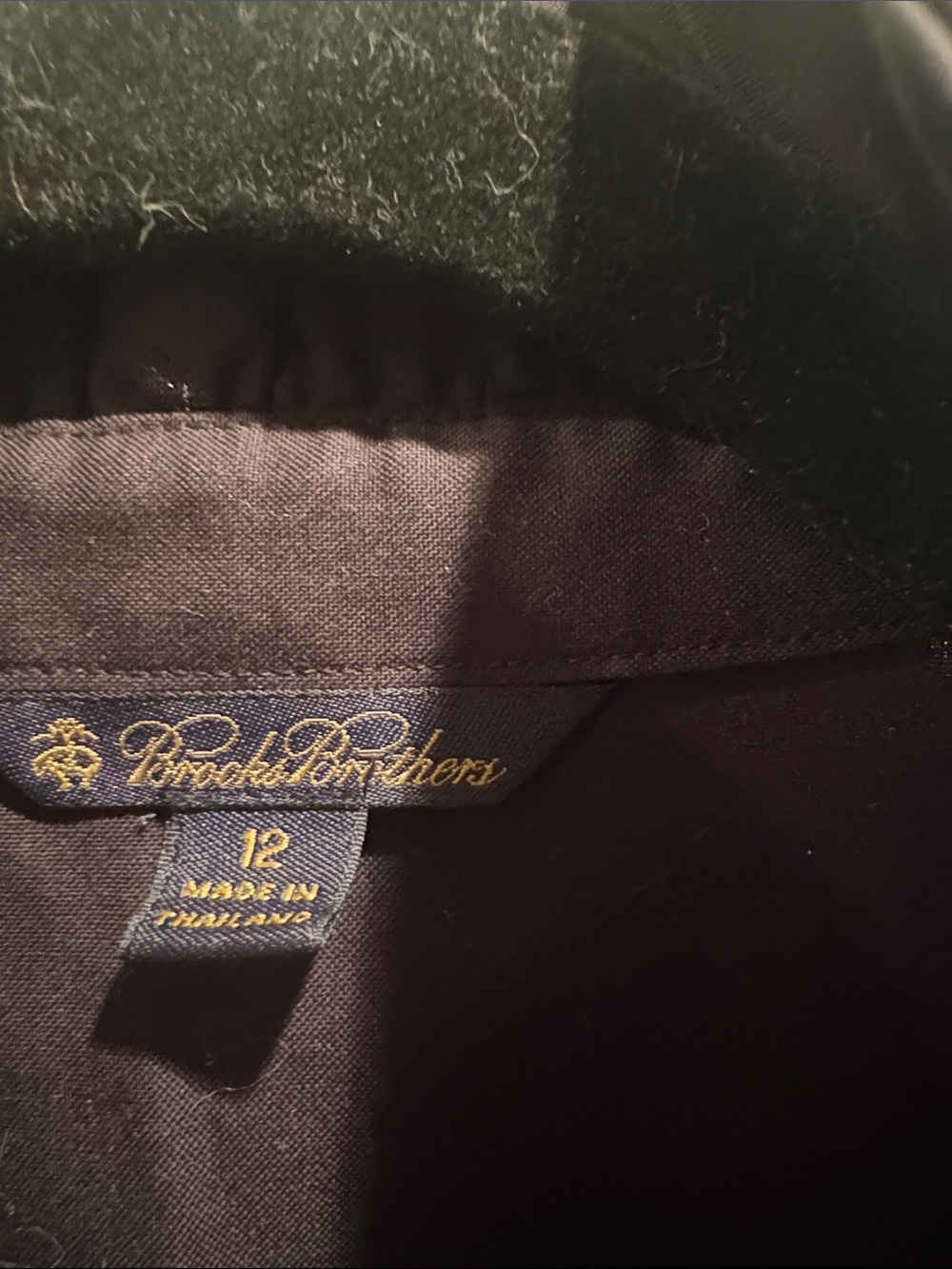 Brooks Brothers Black Fitted Non-Iron Stretch Supima® Cotton Ruffle Button Shirt - Picture 3 of 7